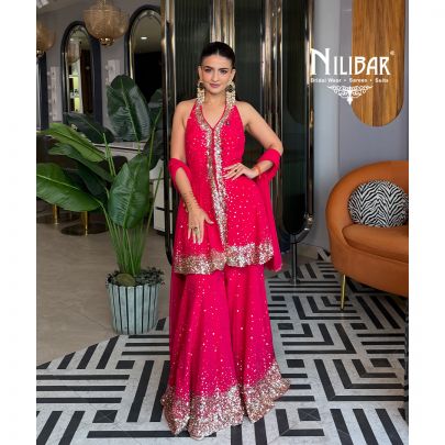 Avipreet Bindra In Our Pink Silk Peplum Suit Set