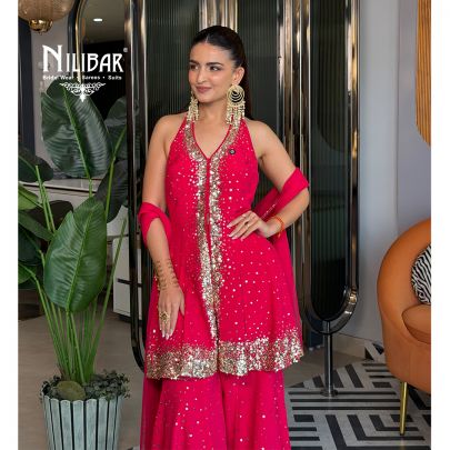 Avipreet Bindra In Our Pink Silk Peplum Suit Set