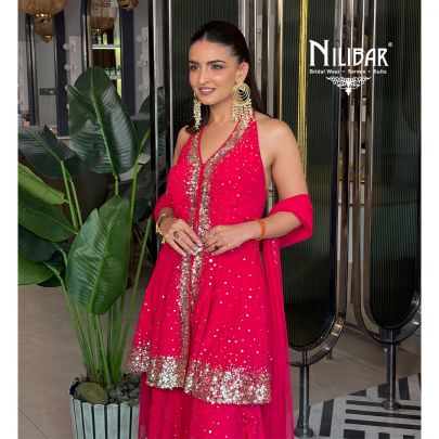 Avipreet Bindra In Our Pink Silk Peplum Suit Set
