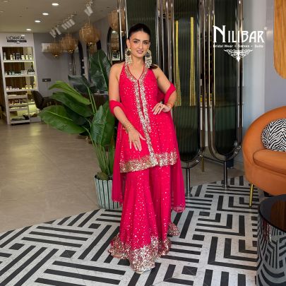 Avipreet Bindra In Our Pink Silk Peplum Suit Set