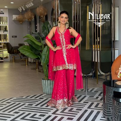 Avipreet Bindra In Our Pink Silk Peplum Suit Set