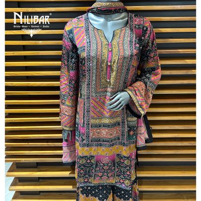 Multicolor Crepe Printed Palazzo Suit Set