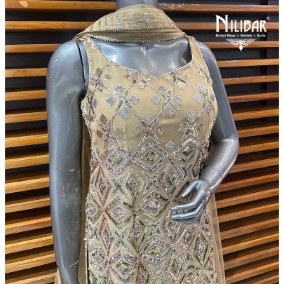 Beige Georgette Garara Suit