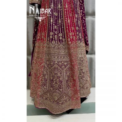 Purple Georgette Beautifully Embellished Anarkali Suit