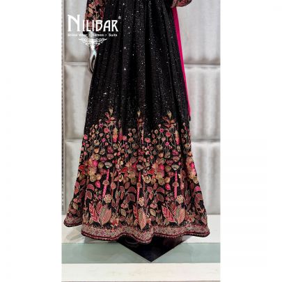 Black Georgette Beautifully Embellished Anarkali Suit