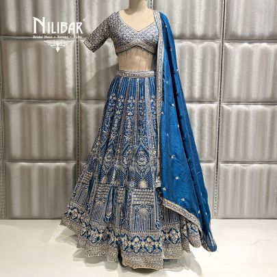 Blue Silk Casual Lehenga