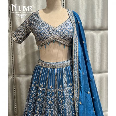 Blue Silk Casual Lehenga