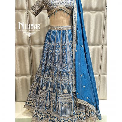 Blue Silk Casual Lehenga