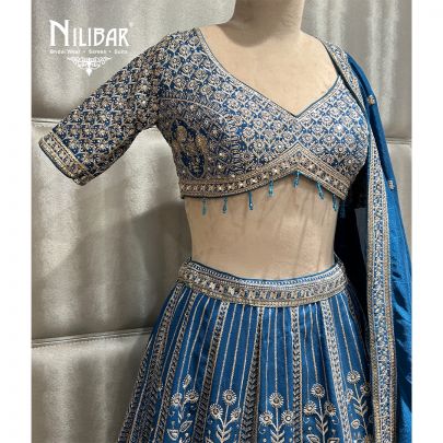 Blue Silk Casual Lehenga