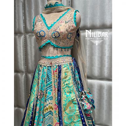 Multicolor Silk Casual Lehenga