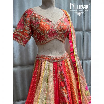 Multicolor Silk Casual Lehenga