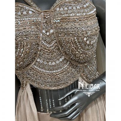 Desert Sand Chinon Indo-Western Set