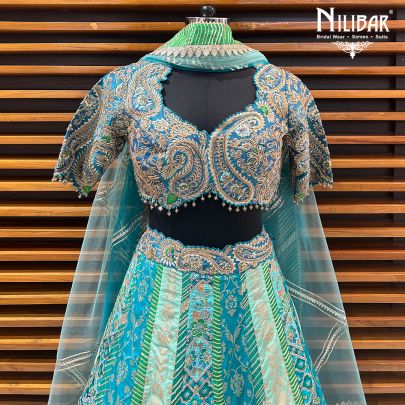 Blue Silk Lehenga