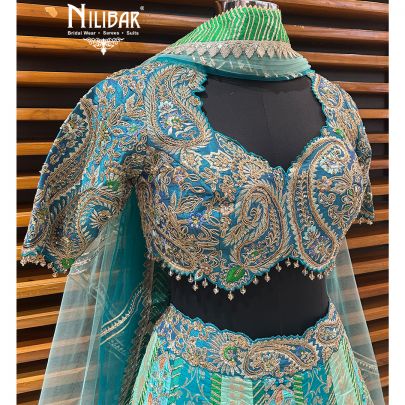 Blue Silk Lehenga