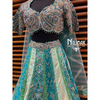 Blue Silk Lehenga