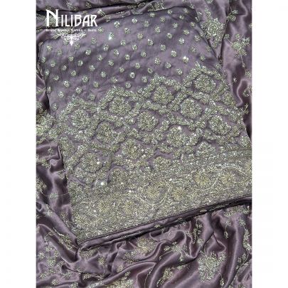 Mauve Satin Unstitched Suit