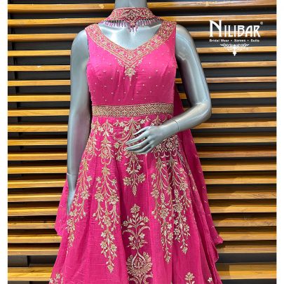 Pink Organza Anarkali Suit