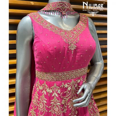 Pink Organza Anarkali Suit
