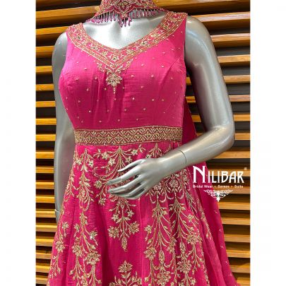 Pink Organza Anarkali Suit