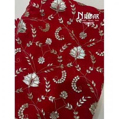 Red Georgette Dupatta