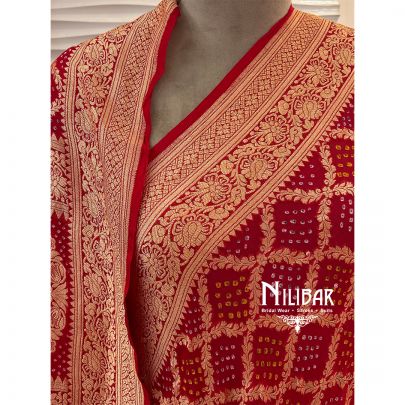 Red Georgette Banadhani Dupatta