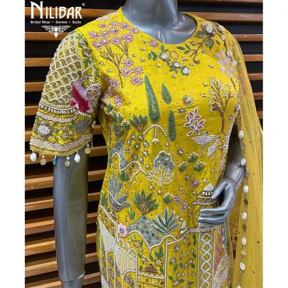 Yellow Silk Pant Suit