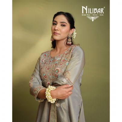 Grey Silk Pant Suit