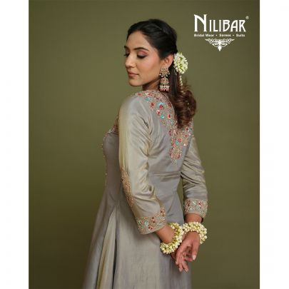 Grey Silk Pant Suit