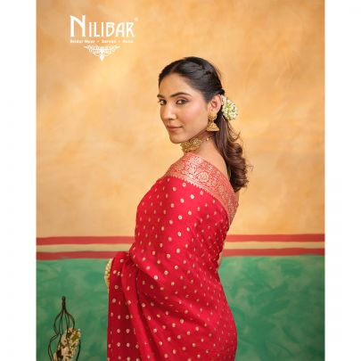 Red Georgette Banarasi Saree