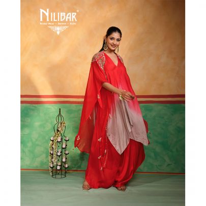Red Indo Western Set