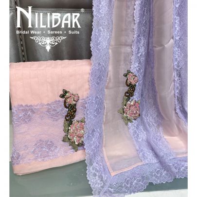 Flamingo Pink Pakistani Unstitched Suit
