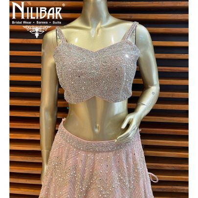 Baby Pink  Georgette and Net Lehenga
