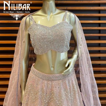Baby Pink  Georgette and Net Lehenga