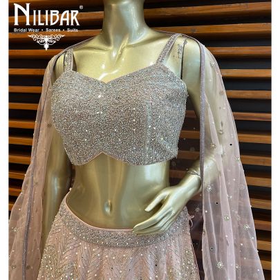 Baby Pink  Georgette and Net Lehenga