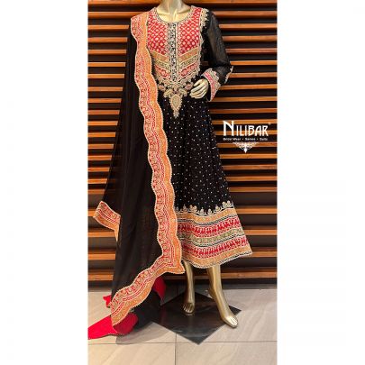 Jade Black Georgette Dress