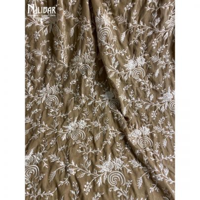 Tortilla Brown Velvet Parsi Dupatta