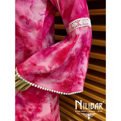 Pink Cotton Kurti Set