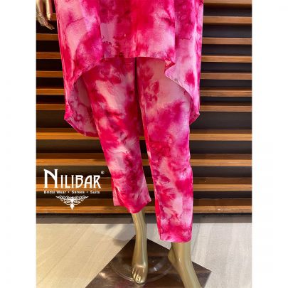 Pink Cotton Kurti Set