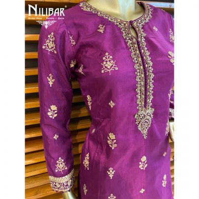 Pastel Pink  Georgette and Organza Palazzo SUit