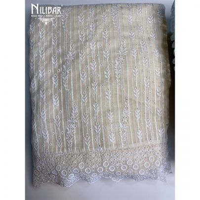 Cosmic Yellow Cotton Unstitched Suit