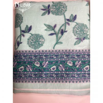 Mint Green Organic Cotton Unstitched Suit
