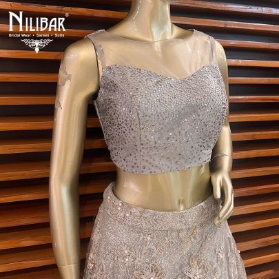 Grey Georgette Lehenga