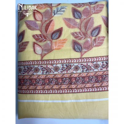 Light Yellow organic Cotton Unstitched Suit