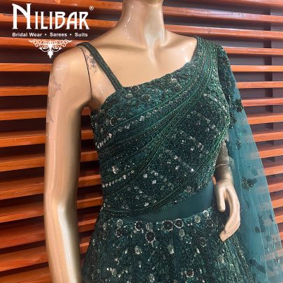 Forest Green Net Gown