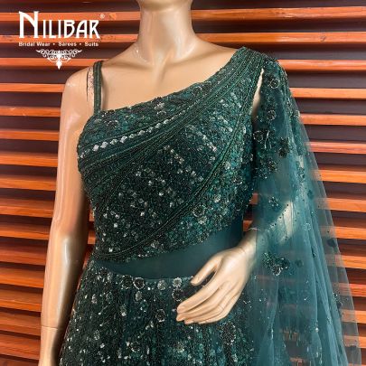 Forest Green Net Gown