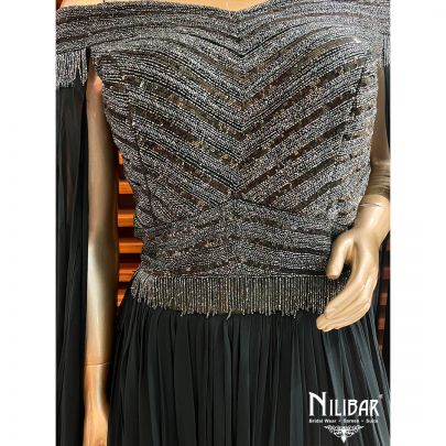 Hunter Green Net Gown