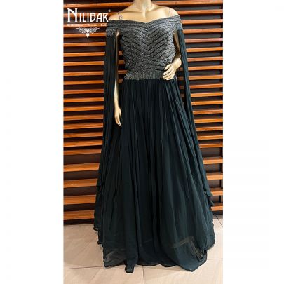 Hunter Green Net Gown