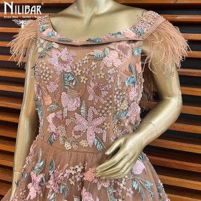 Watermelon Pink Net Gown