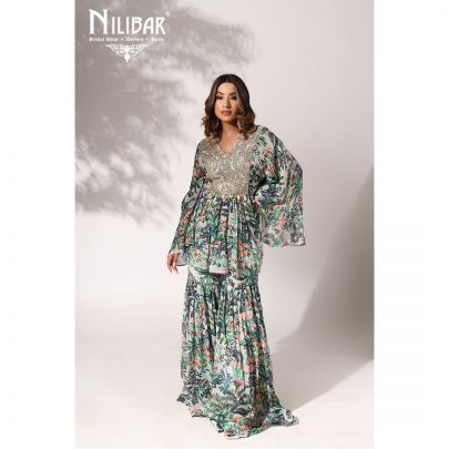 Pistachio Georgette Co-ord Set