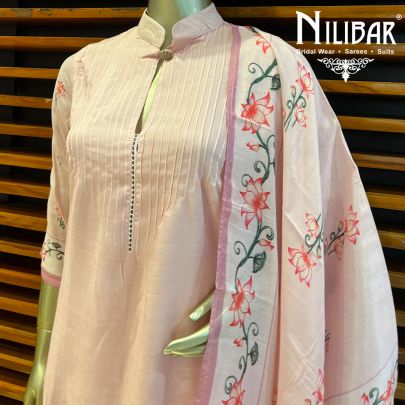 Baby Pink  Cotton Cotton Suit Set